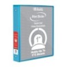 BAZIC Products® 3-Ring View Binder with 2 Pockets, 1", Cyan