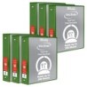 BAZIC Products® 3-Ring View Binder with 2 Pockets, 1.5", Green, Pack of 6