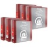 BAZIC Products® Slant D Ring View Binder with 2 Pockets, 2", Burgundy, Pack of 6