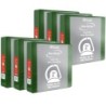 BAZIC Products® Slant D Ring View Binder with 2 Pockets, 2", Green, Pack of 6
