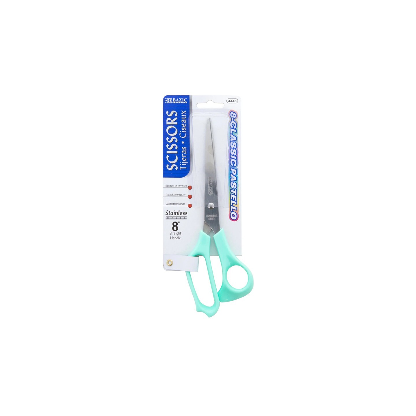BAZIC Products® 8" Pastel Classic Stainless Steel Scissors