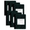 BAZIC Products® Premium Composition Book, 5-1" Quad-Ruled, Marble, 100 Sheets, Pack of 6