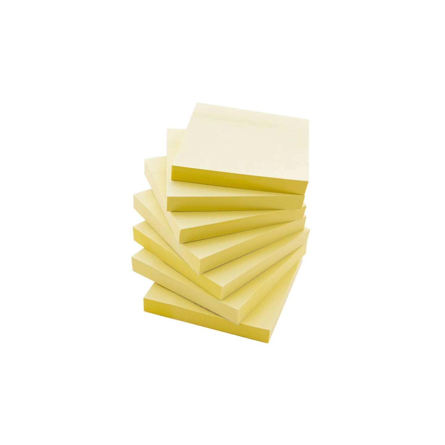 BAZIC Products® Stick On Notes, 3" x 3", Yellow, 100 Sheets, Pack of 12