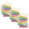 BAZIC Products® Stick On Notes, 3" x 3", Assorted, 100 Sheets, 12 Per Pack, 3 Packs