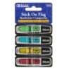 BAZIC Products® Neon Color Printed Sign Here Flags with Dispenser, 25 ct., 4/Pack