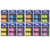 BAZIC Products® Assorted Neon Color Standard Flags with Dispenser, 60 Per Pack, 12 Packs