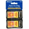 BAZIC Products® Yellow Color Printed Sign Here Flags with Dispenser, 25 ct., 2/Pack
