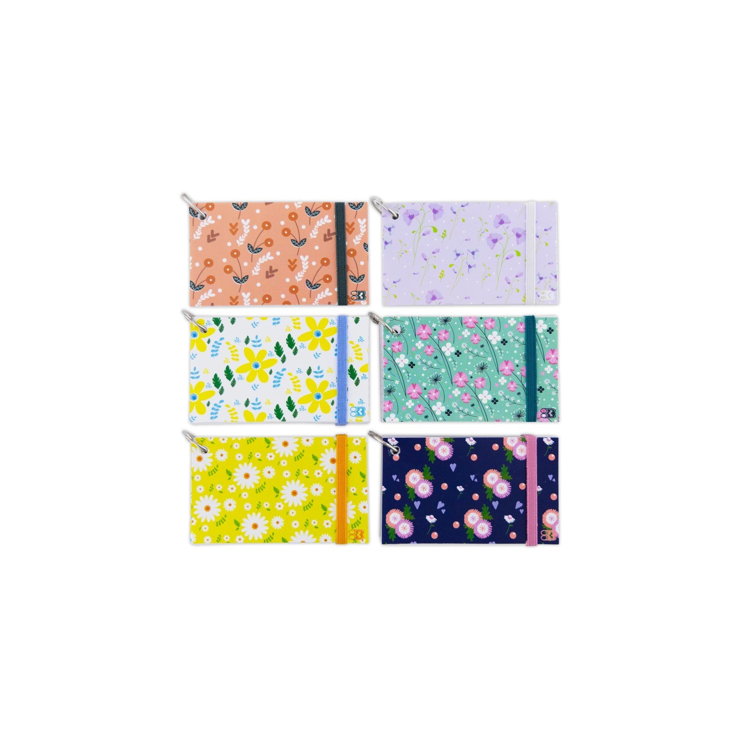 BAZIC Products® Ruled Index Cards with Ring, Fashion Poly Cover, 3" x 5", White, 100 Count, 1 Each, Pack of 6