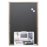 BAZIC Products® RUSTIQUE Wood Frame Magnetic Chalkboard, 20" x 30", Chalk Marker & Magnets