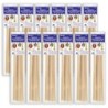 BAZIC Products® Assorted Round Natural Wooden Dowel, 10 Per Pack, 12 Packs