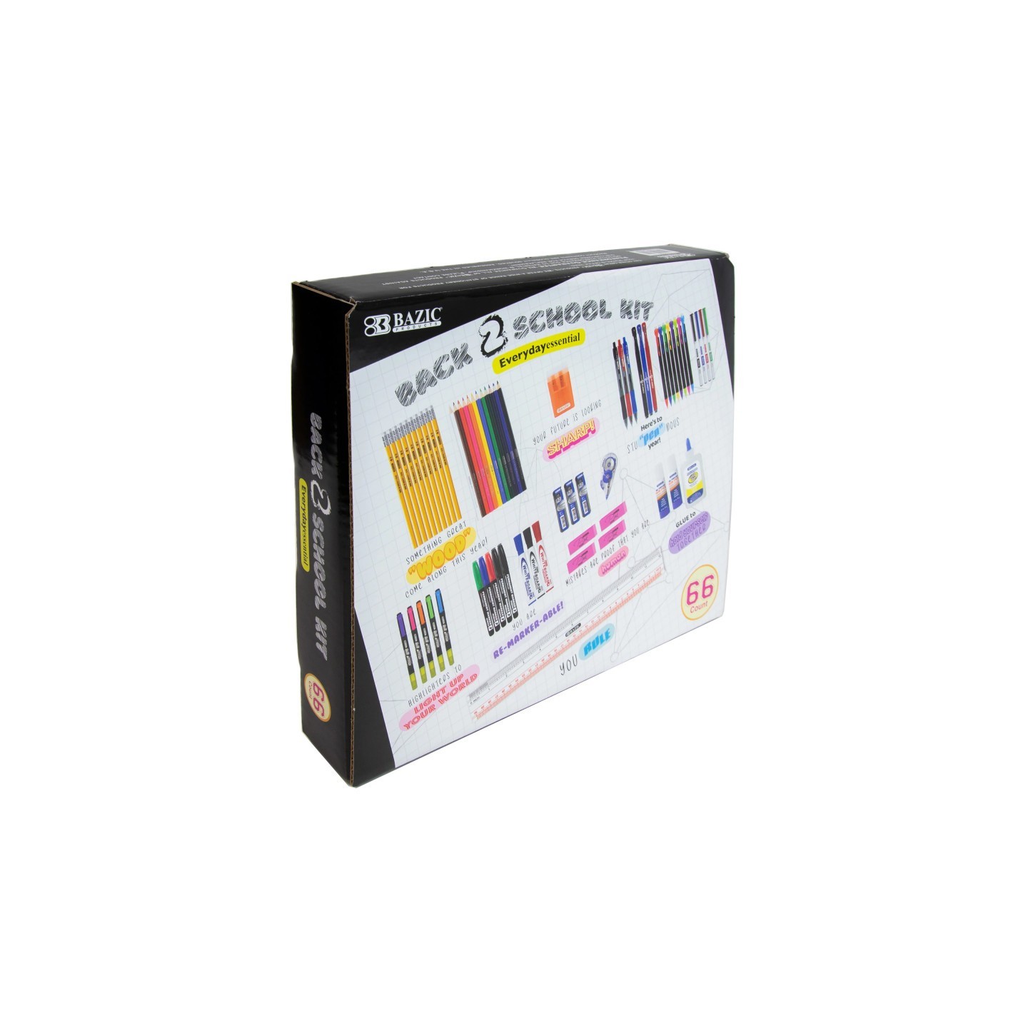 BAZIC Products® Back To School Kit, 66 Pieces