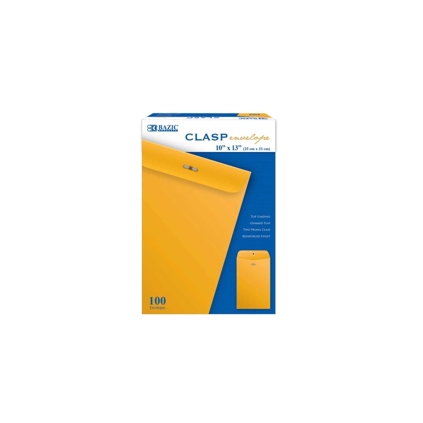 BAZIC Products® Clasp Envelope, 10" x 13", Box of 100