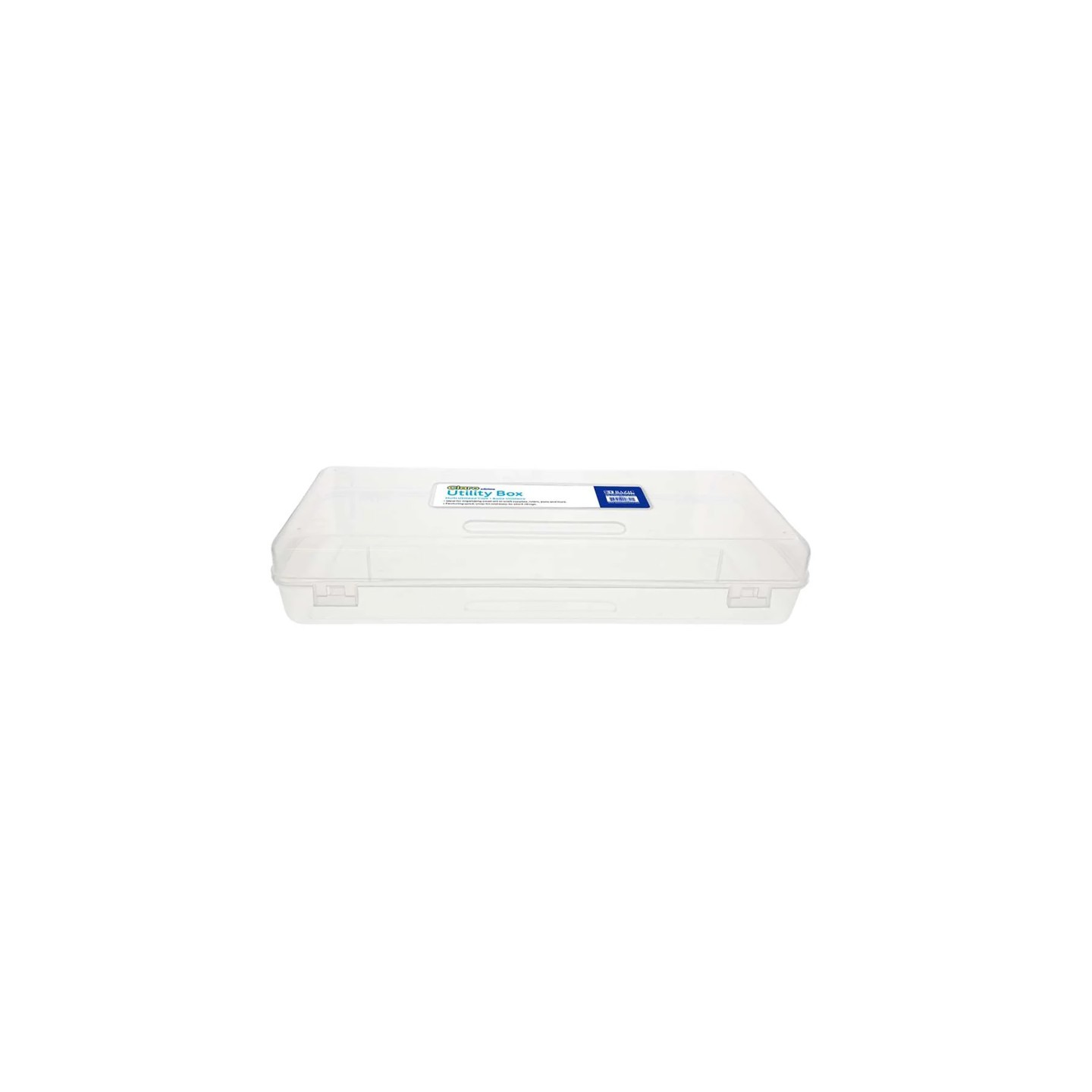 BAZIC Products® Multipurpose Ruler-Length Utility Box, Clear