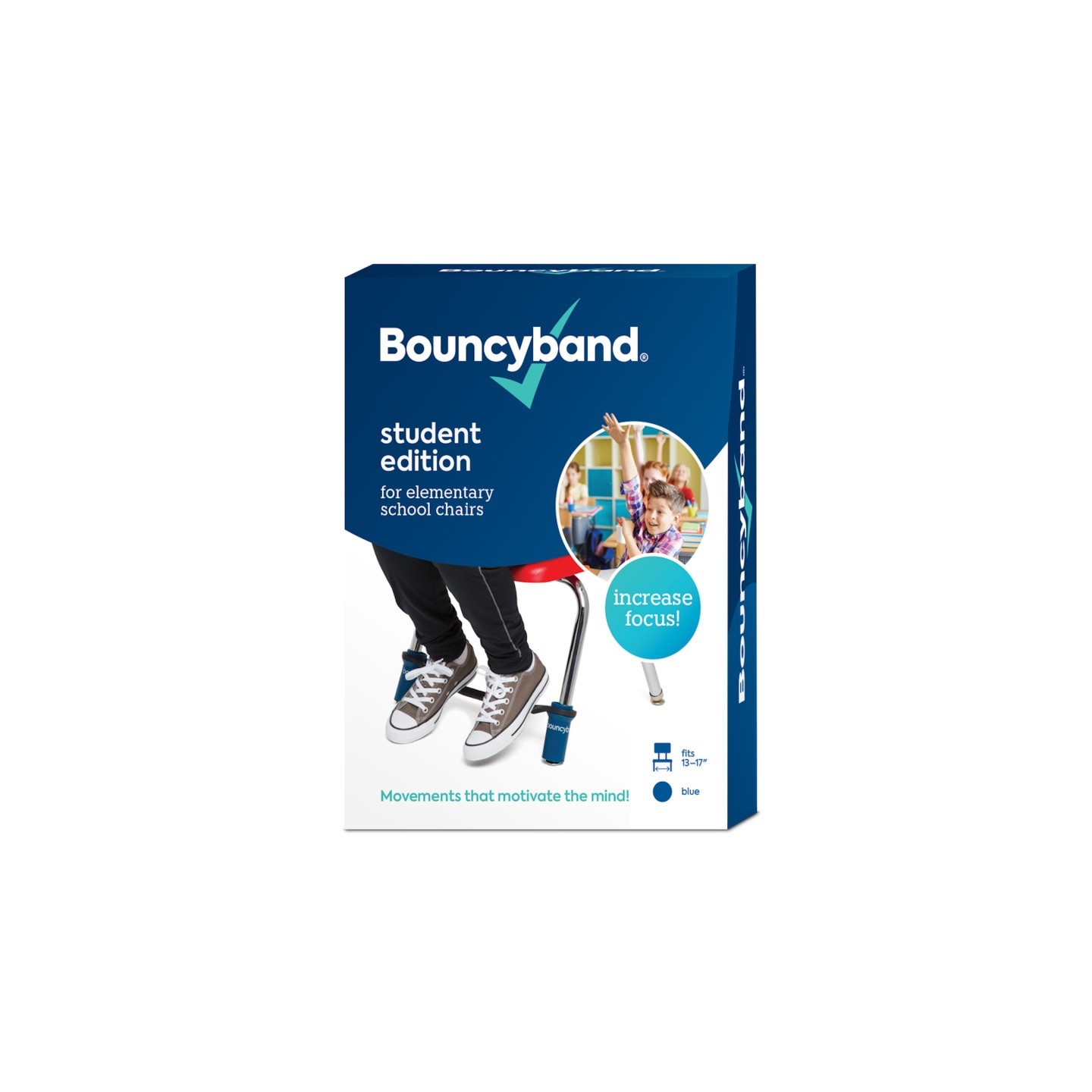 Bouncyband® Chair Band for Elementary School Chairs, Blue