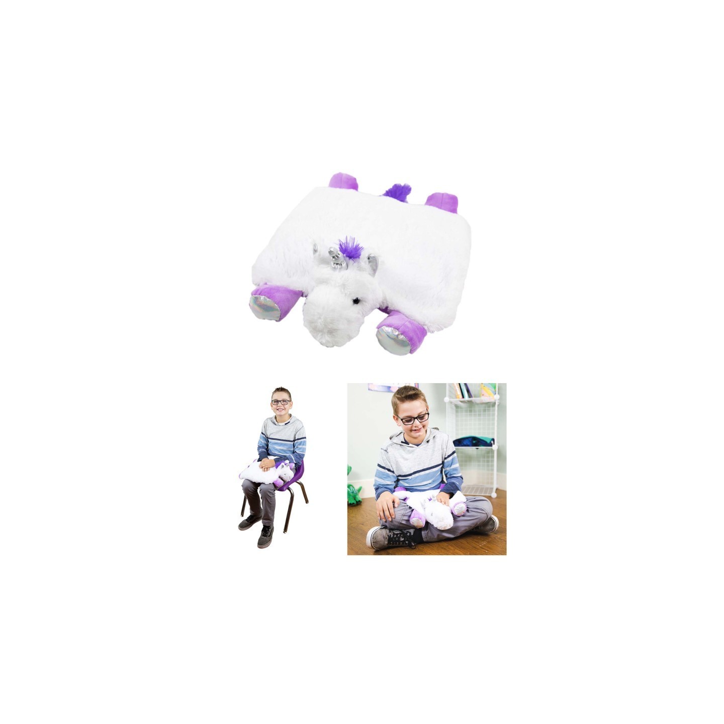 Bouncyband® Washable Sensory Plush Lap Pad, Unicorn