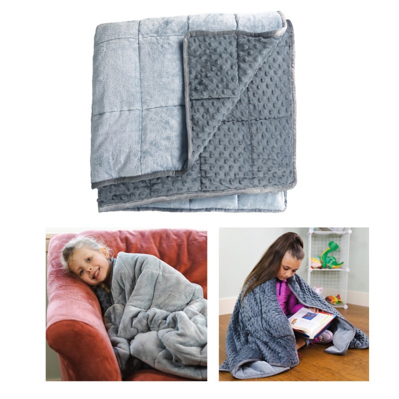 Bouncyband® Sensory Weighted Dual Texture Shoulder Wrap for Kids, 40" x 12"