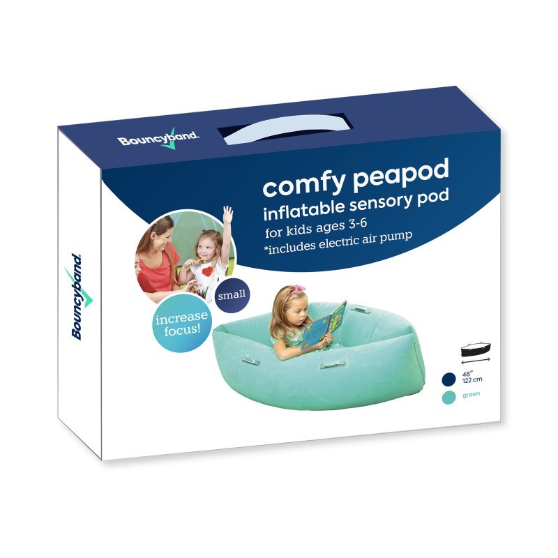 Bouncyband® Comfy Hugging Peapod Sensory Pod, 48", Ages 3-6 Up to 4 Feet Tall, Green