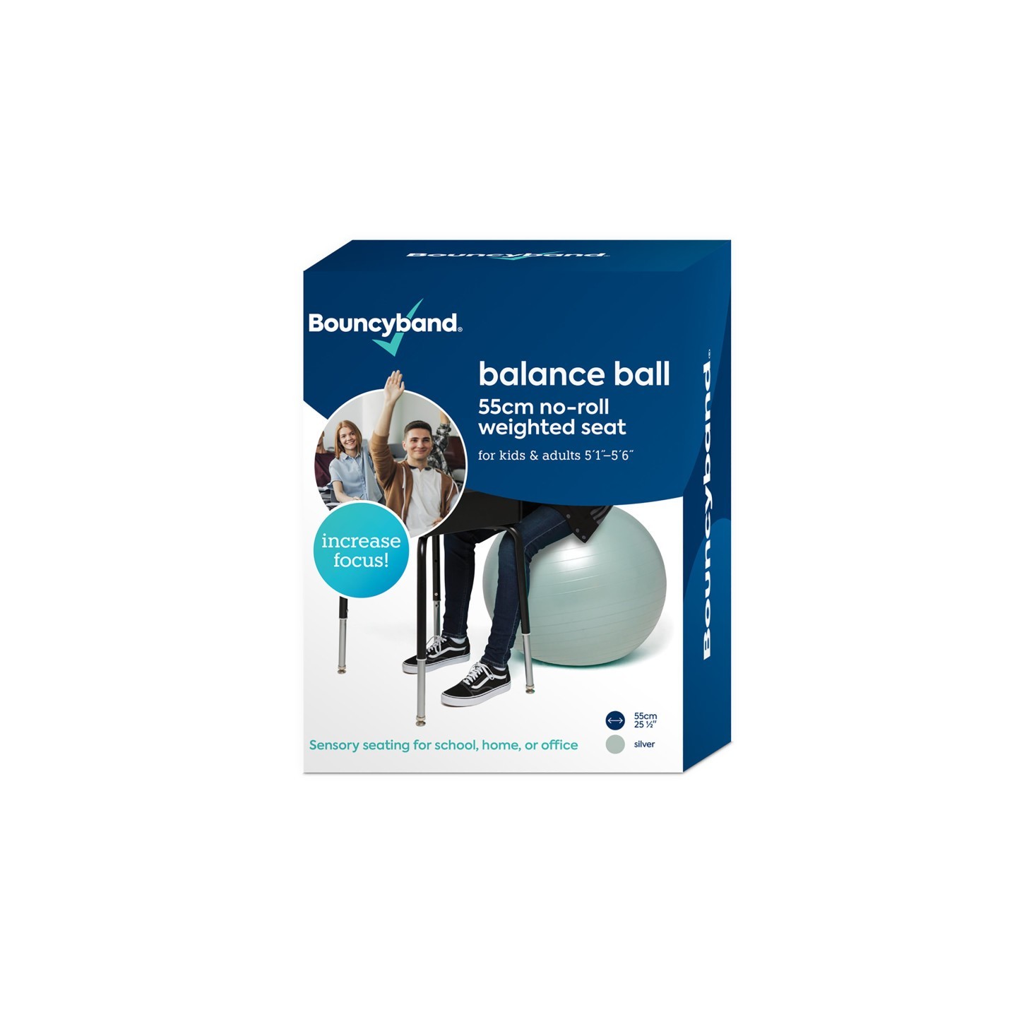 Bouncyband® Balance Ball, 55cm, Silver