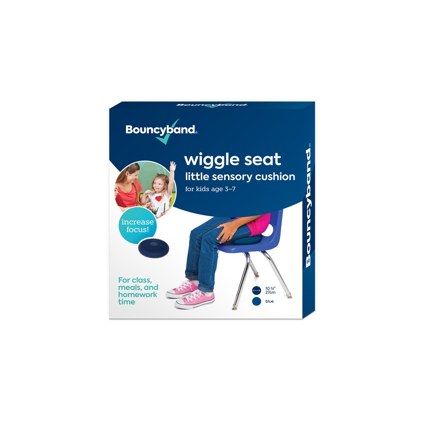 Bouncyband® Little Wiggle Seat Sensory Cushion, Blue