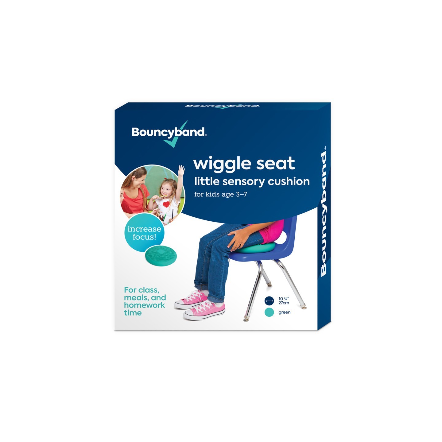 Bouncyband® Little Wiggle Seat Sensory Cushion, Mint
