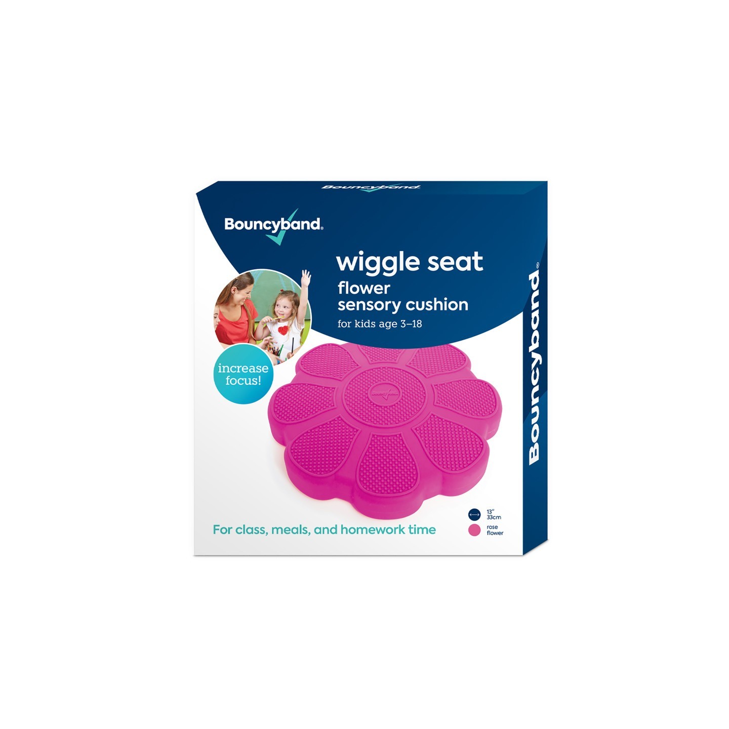 Bouncyband® Wiggle Seat Sensory Cushion, Rose Flower