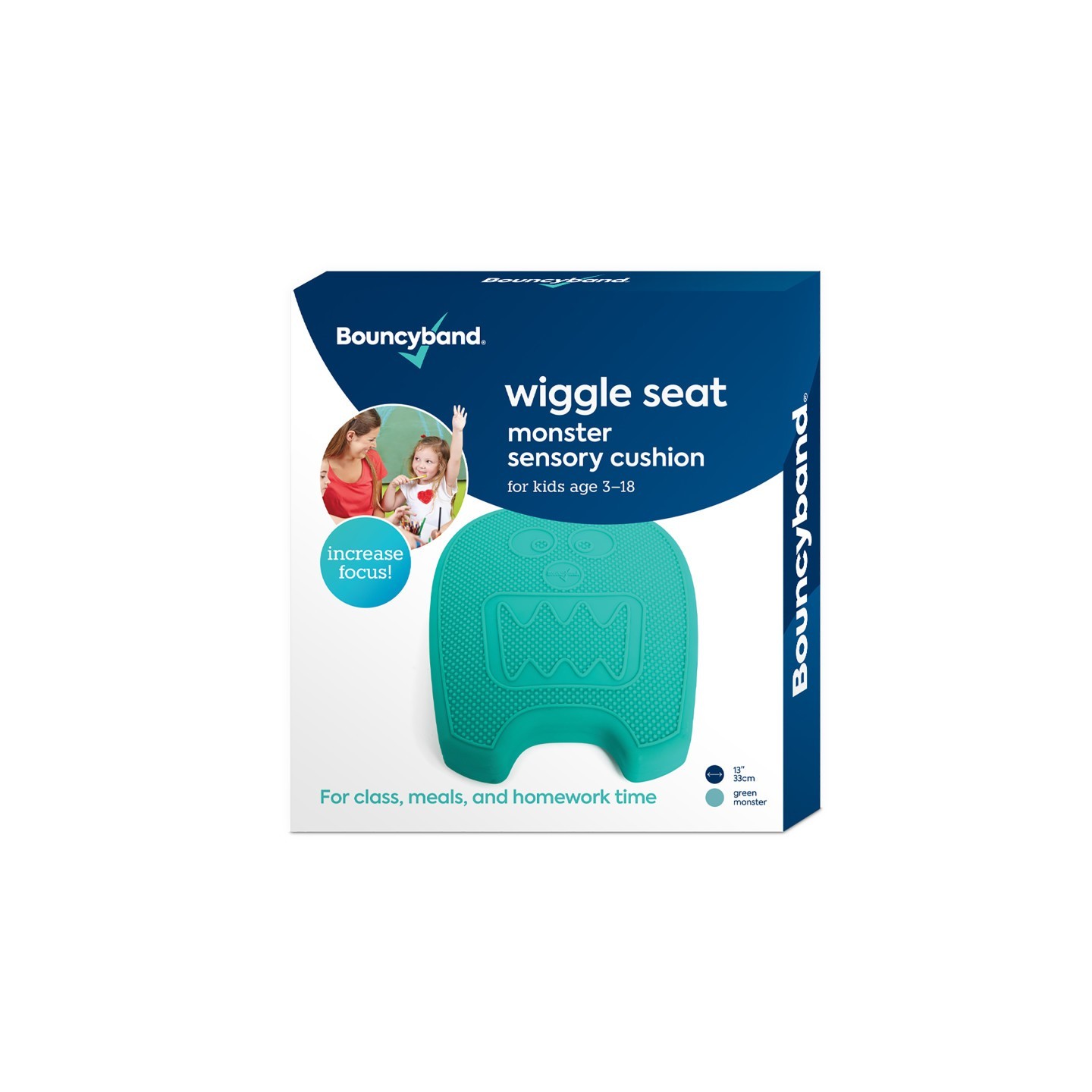 Bouncyband® Wiggle Seat Sensory Cushion, Mint Monster