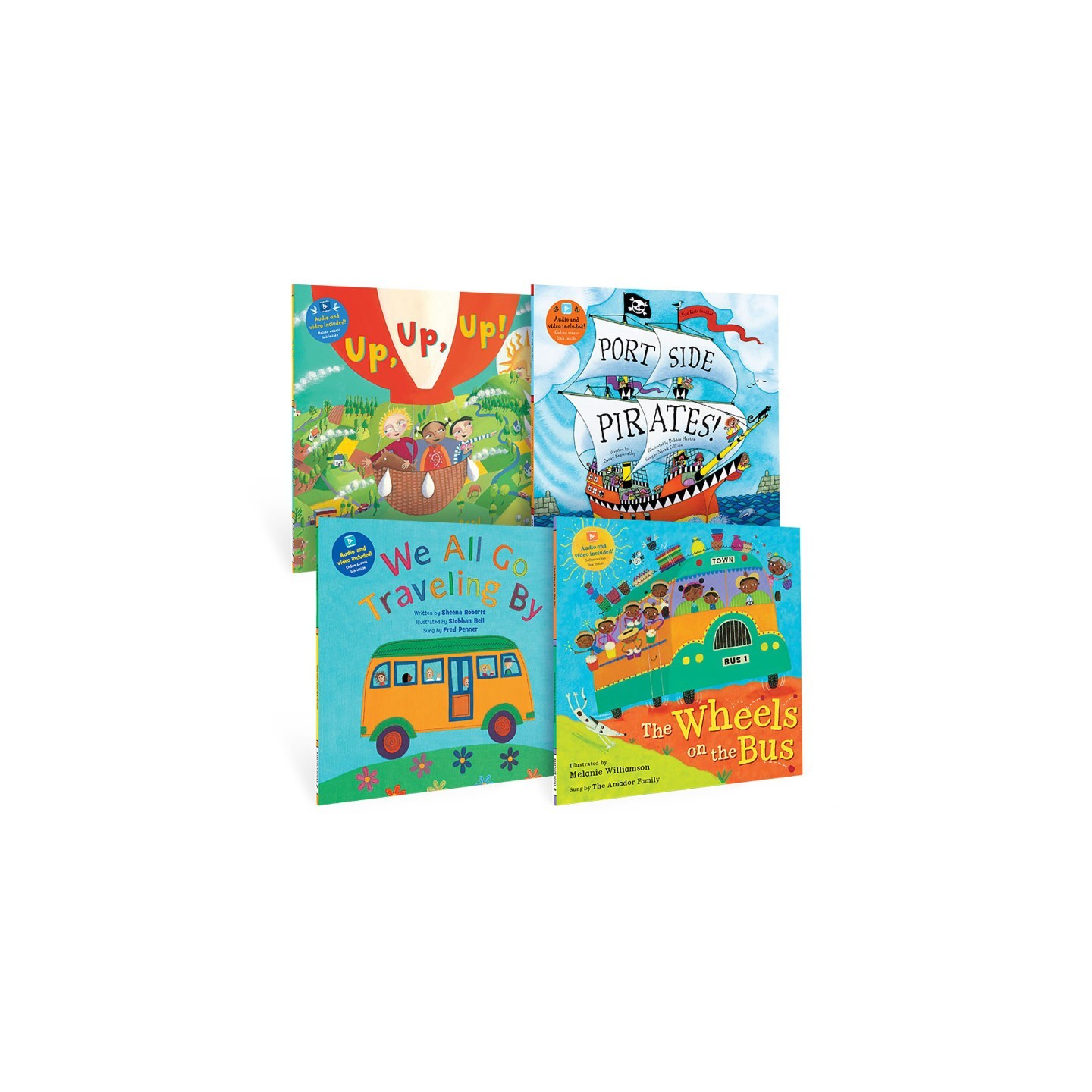 Barefoot Books Kingergarten Transportation Singalongs Book Bundle, Set of 4
