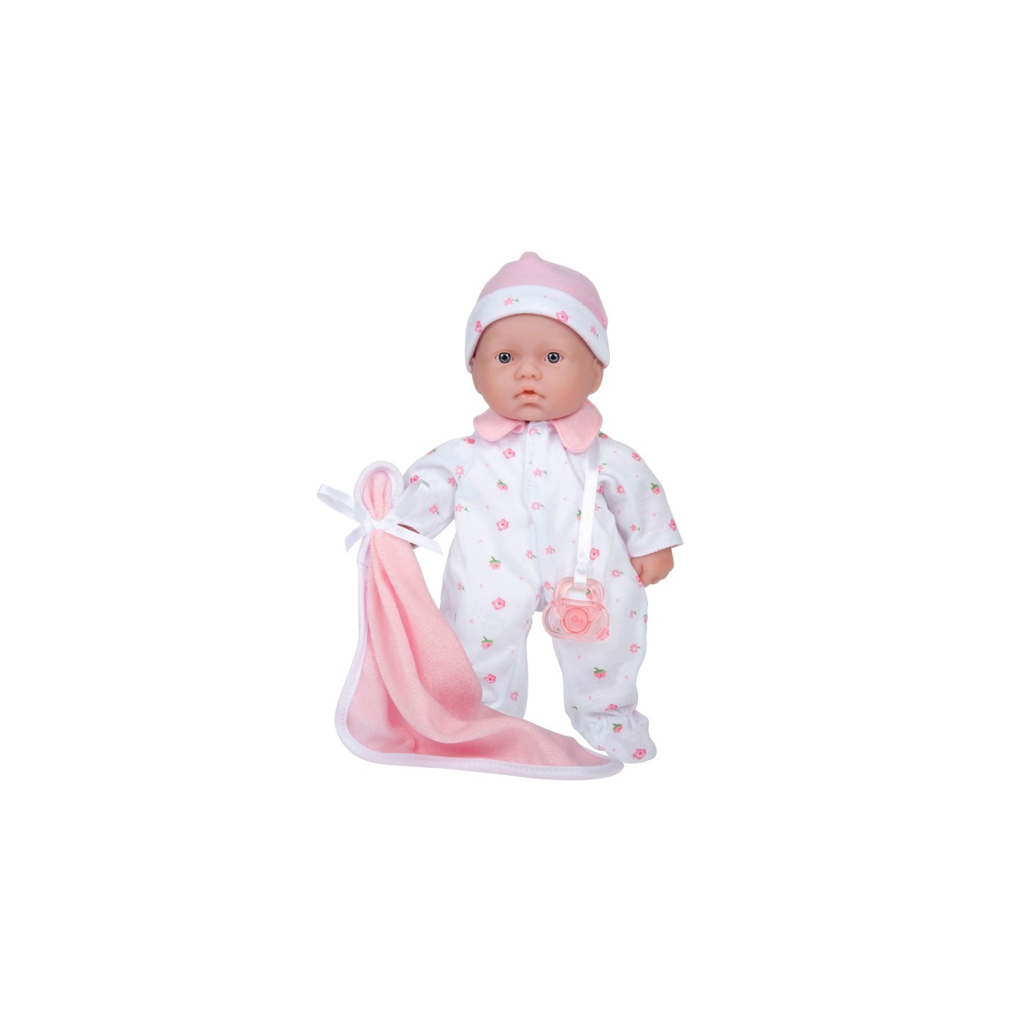 JC Toys La Baby Soft 11" Baby Doll, Pink with Blanket, Caucasian