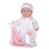 JC Toys La Baby Soft 11" Baby Doll, Pink with Blanket, Caucasian