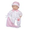 JC Toys La Baby Soft 11" Baby Doll, Pink with Blanket, Asian