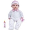 JC Toys La Baby Soft 16" Baby Doll, Pink with Pacifier, Caucasian