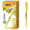 BIC® Brite Liner Highlighters Markers, Chisel Tip Super Bright Yellow Fluorescent Highlighters Ink, Won't Dry Out, 24-Count Pack