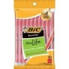 BIC® Round Stic® Xtra Life Ballpoint Pen, Medium Point (1.0mm), Red, Pack of 10