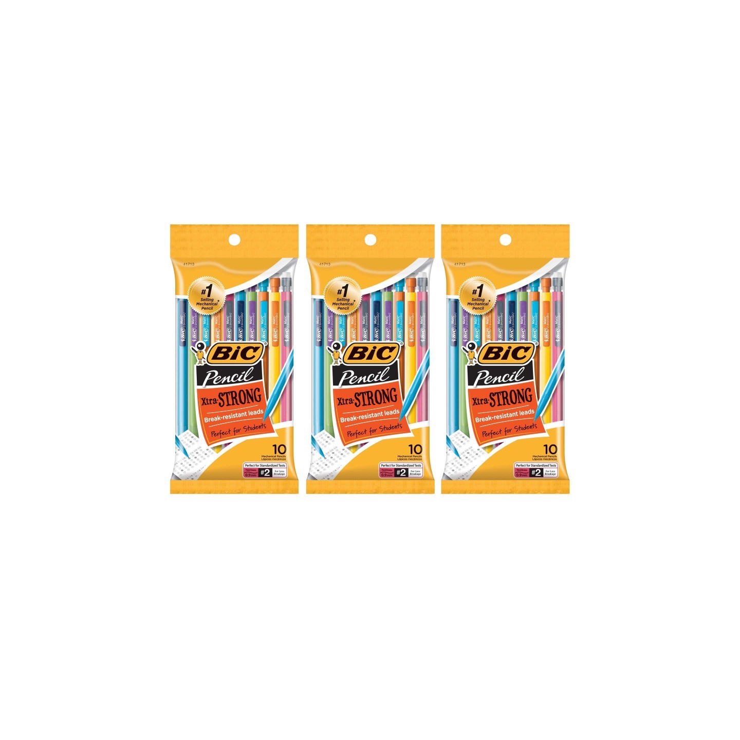 BIC® Mechanical Pencils, 0.9mm, 10 Per Pack, 3 Packs
