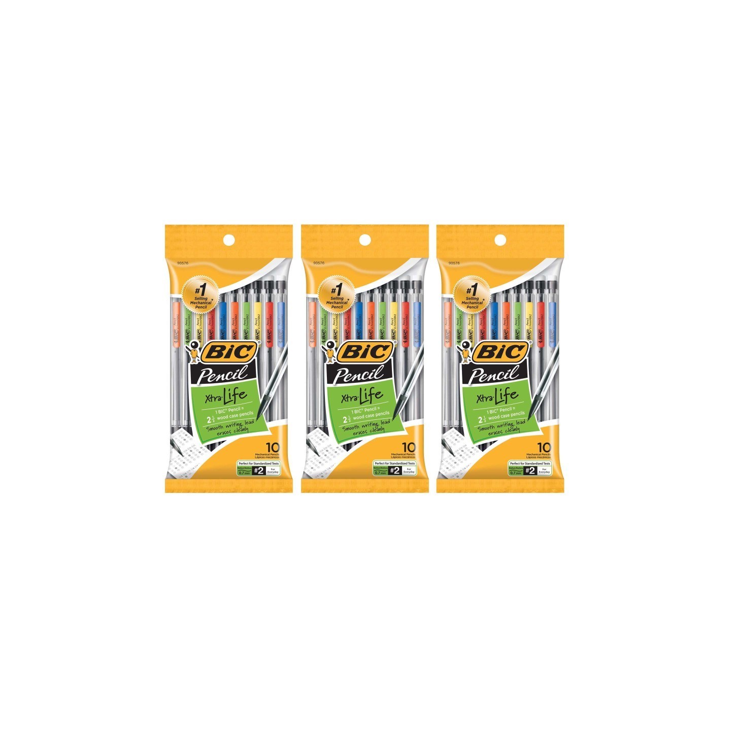 BIC® Mechanical Pencils, 0.7mm, 10 Per Pack, 3 Packs