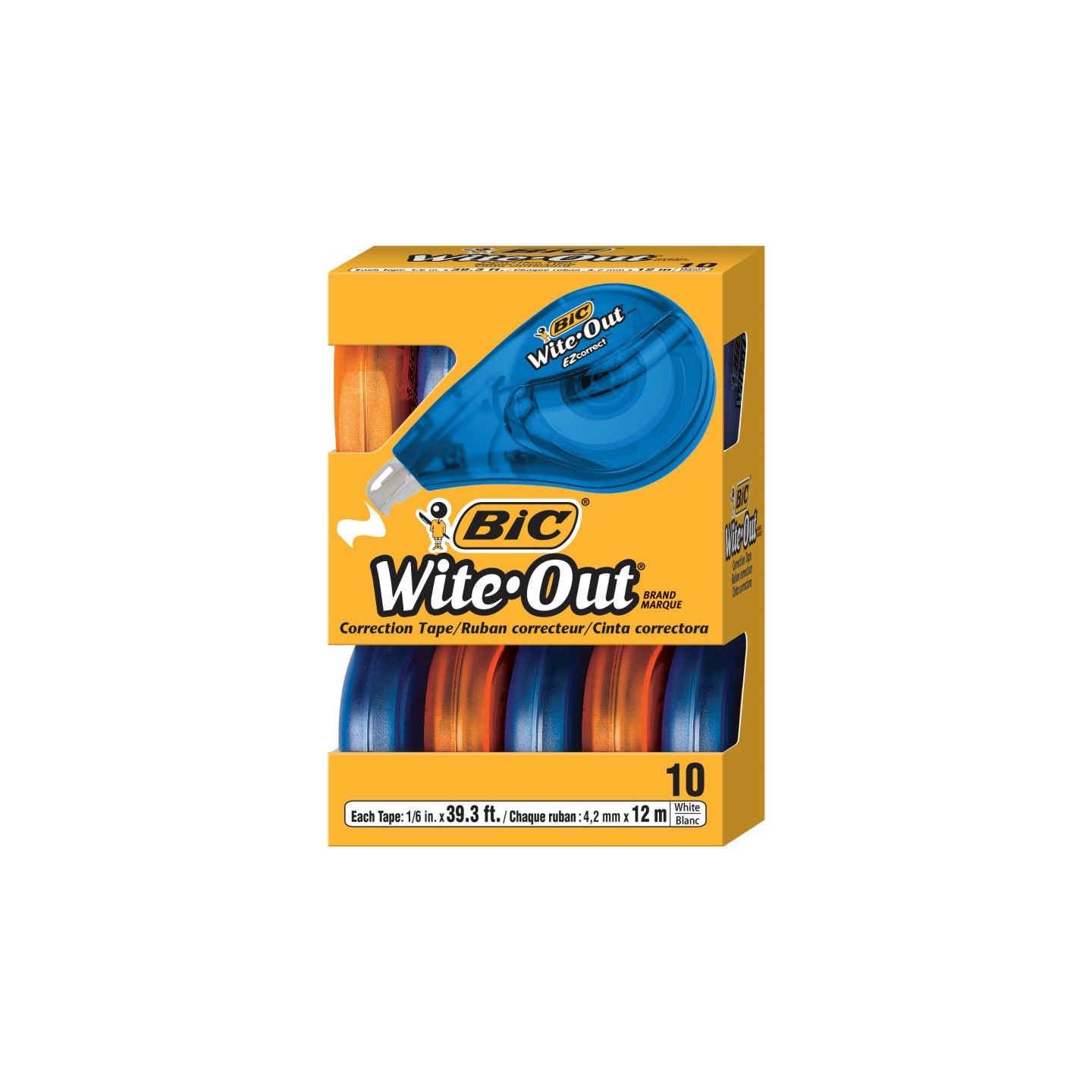 BIC® Wite-Out® Brand EZ Correct® Correction Tape, Pack of 10