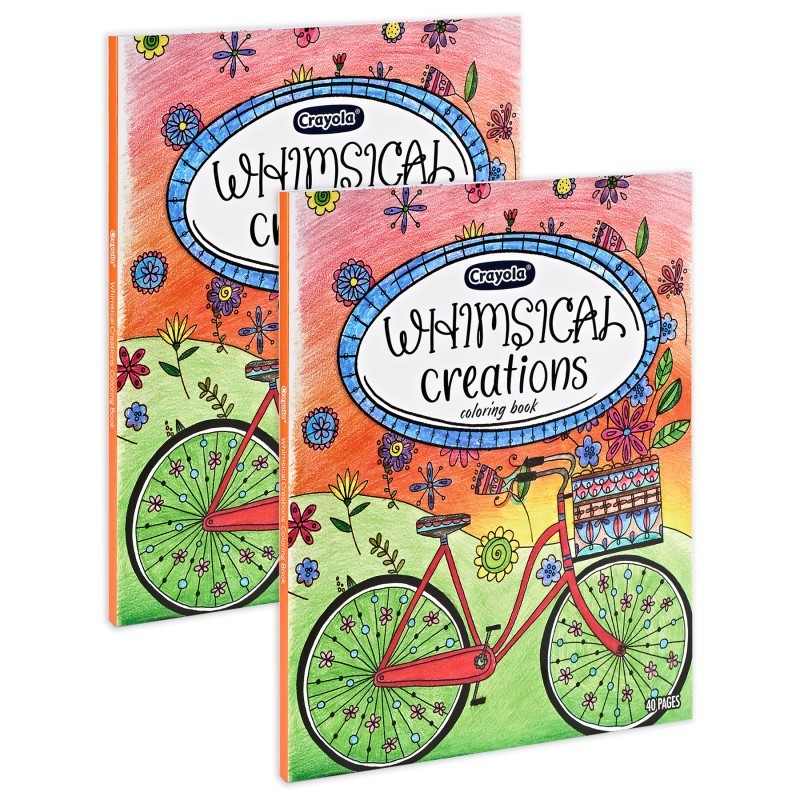 Crayola® Whimsical Creations Coloring Book for Adults, Adult Coloring Pages, 40 Pages, Pack of 2