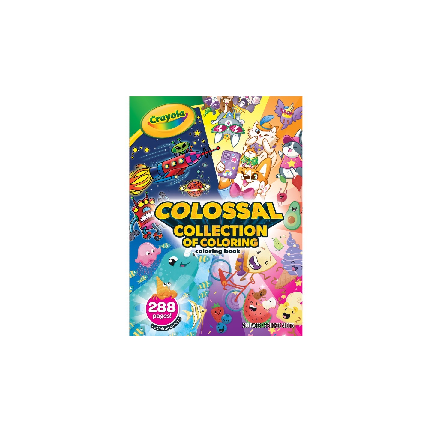 Crayola® Colossal Collection of Coloring, 288 Coloring Book Pages, 2 Sticker Sheets