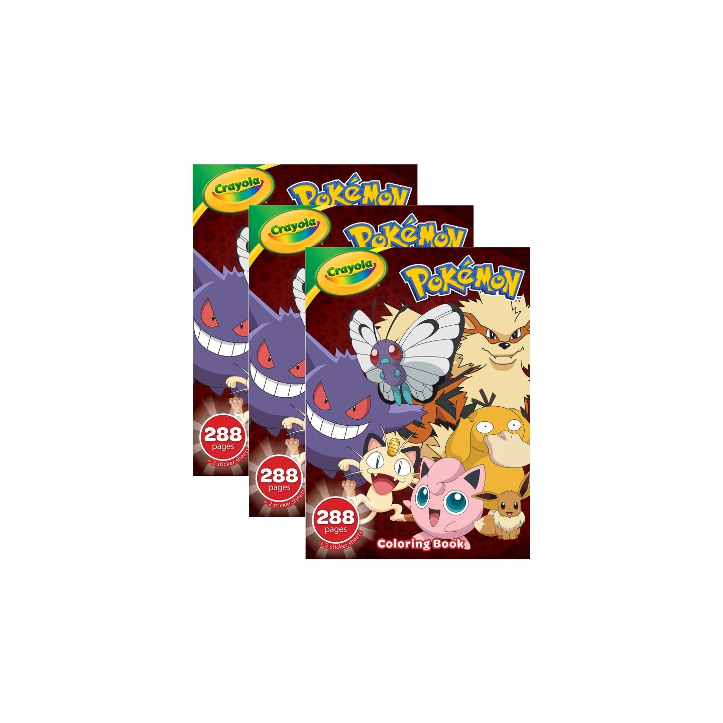 Crayola® Pokémon Coloring Book, 288 Coloring Pages, Pack of 3