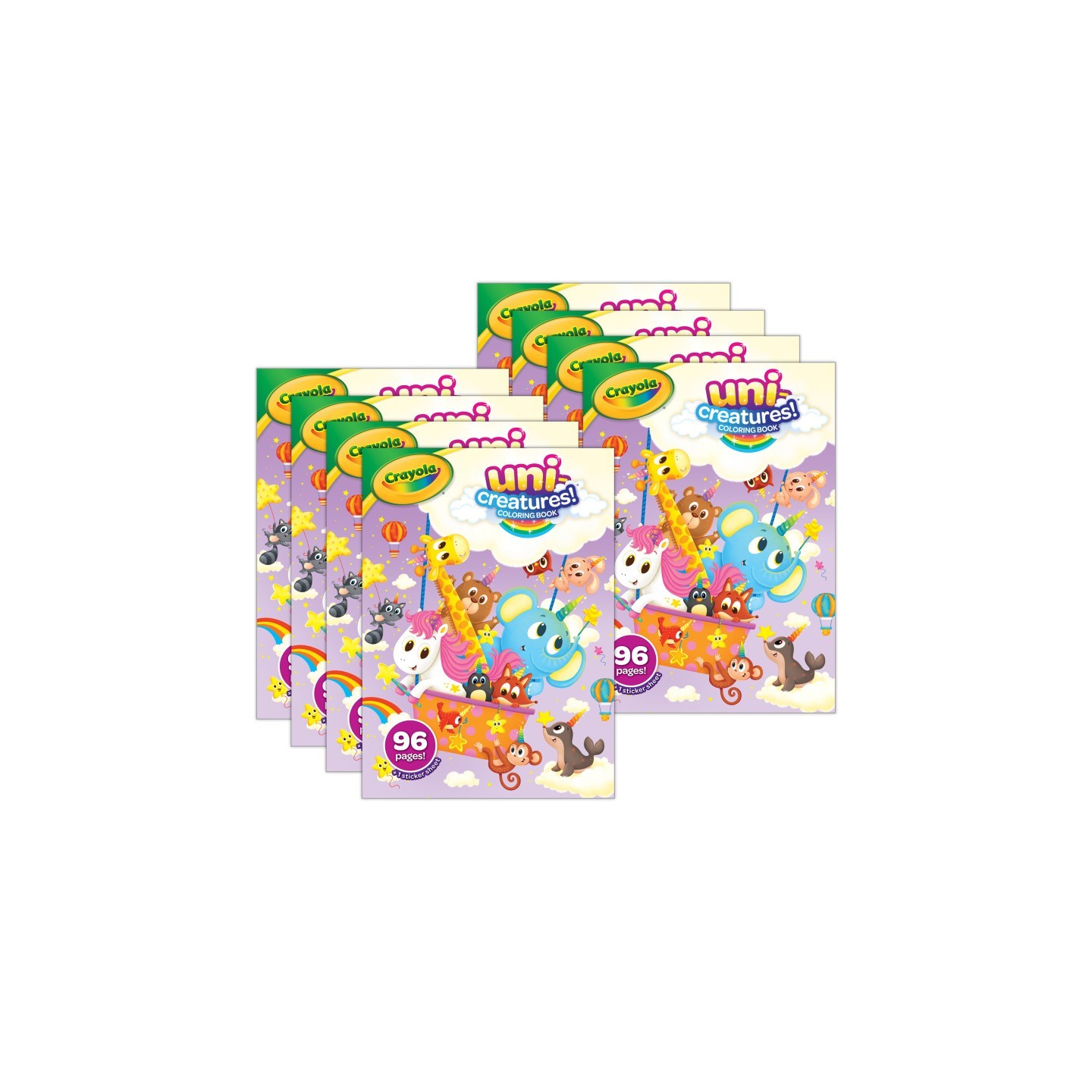 Crayola® Coloring Book, Uni-Creatures, 96 Pages, Pack of 8