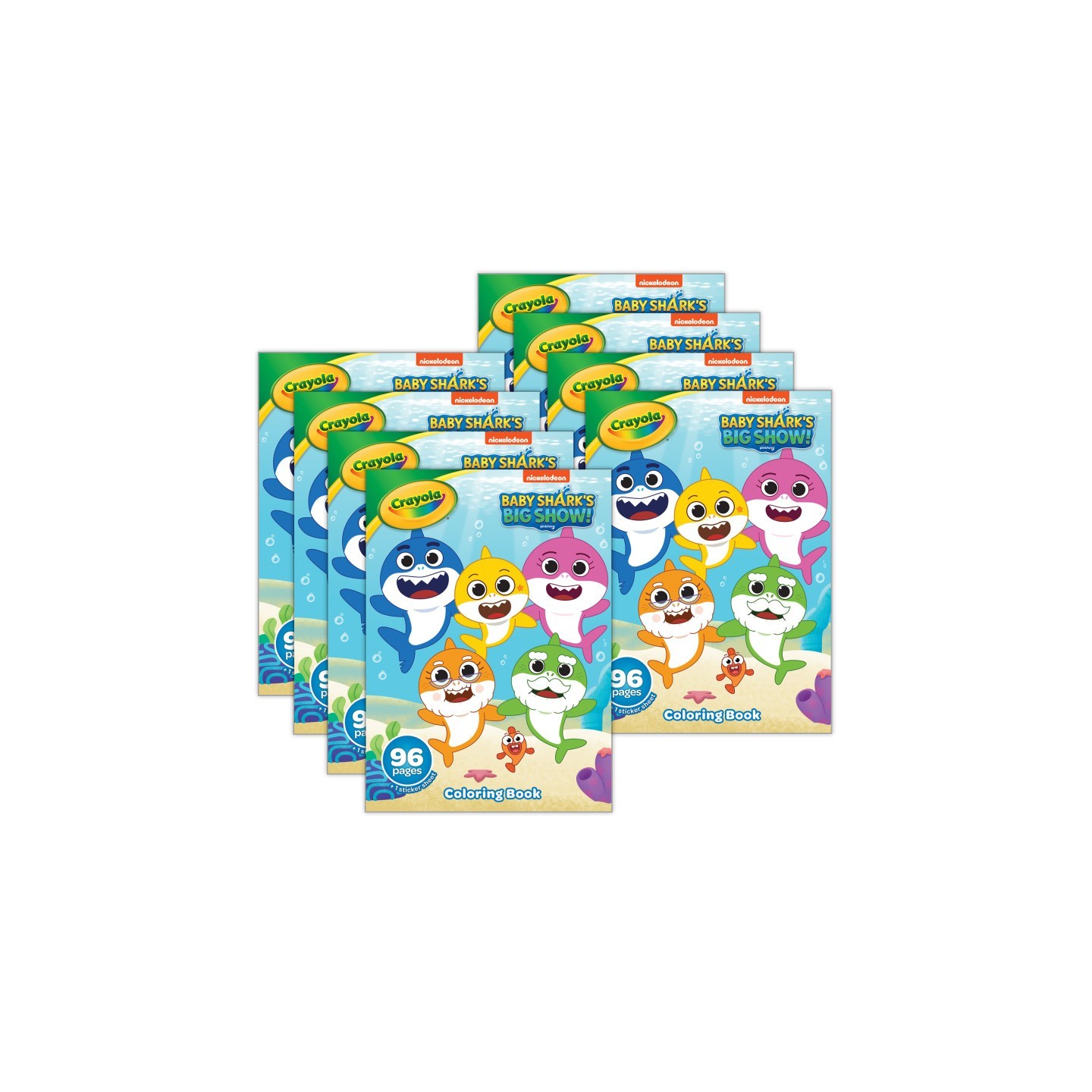 Crayola® Coloring Book, Baby Shark, 96 Pages, Pack of 8