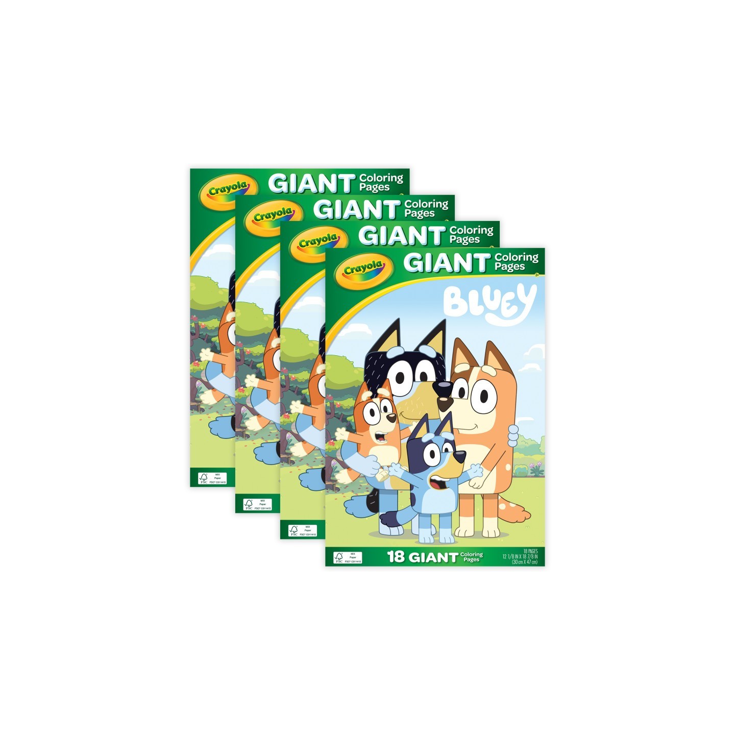 Crayola® Giant Coloring Pages, Bluey, 18 Per Set, 4 Sets