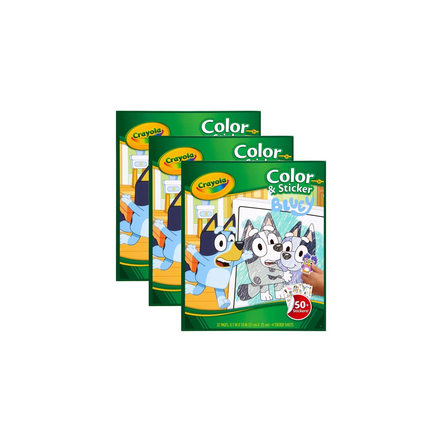 Crayola® Color & Sticker Book, Bluey, Pack of 3