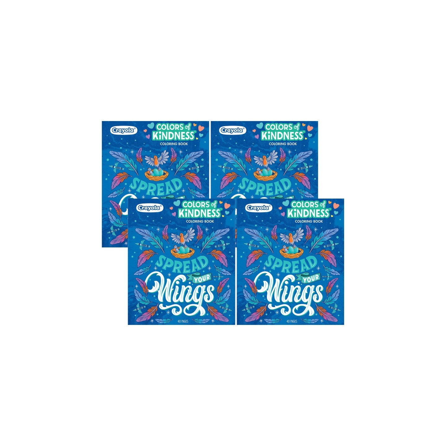 Crayola® Colors of Kindness Adult Coloring Book, Pack of 4