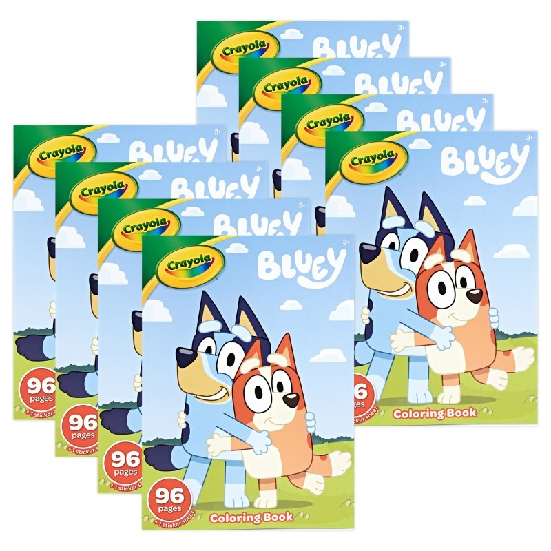 Crayola® Coloring Book, 96 Pages, Bluey, Pack of 8