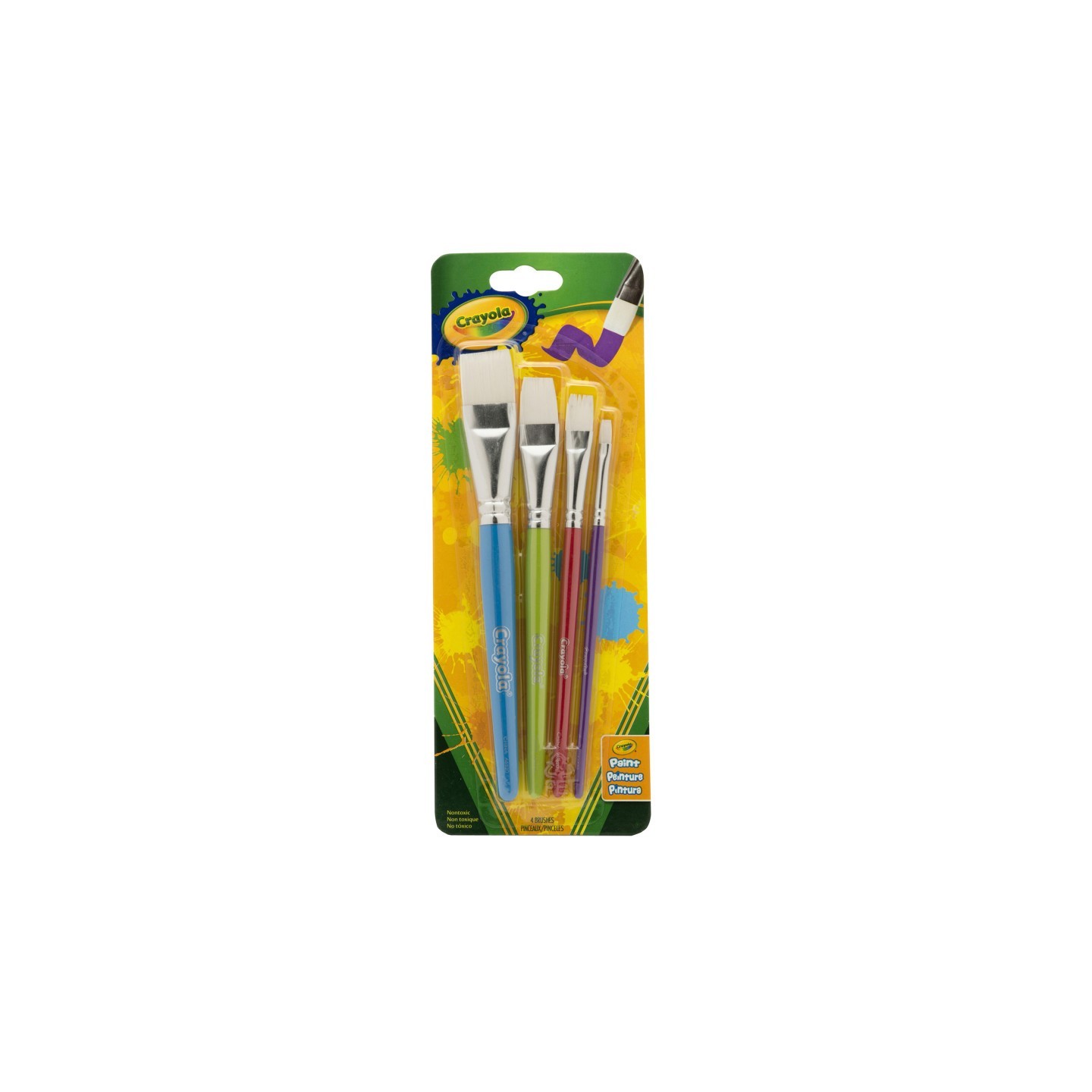 Crayola® Big Paintbrush Set, Flat, Pack of 4