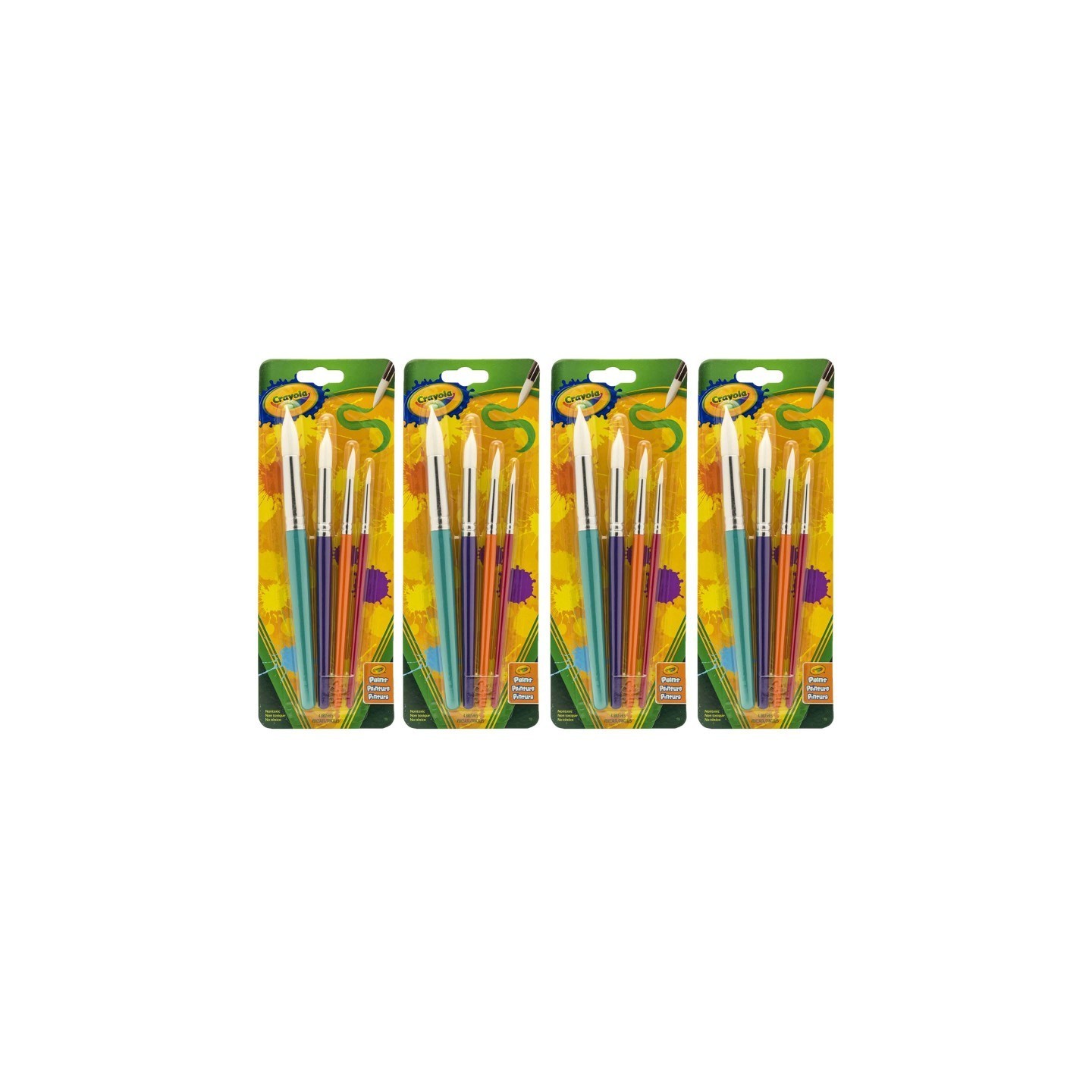 Crayola® Round Brush Set, 4 Per Pack, 4 Packs