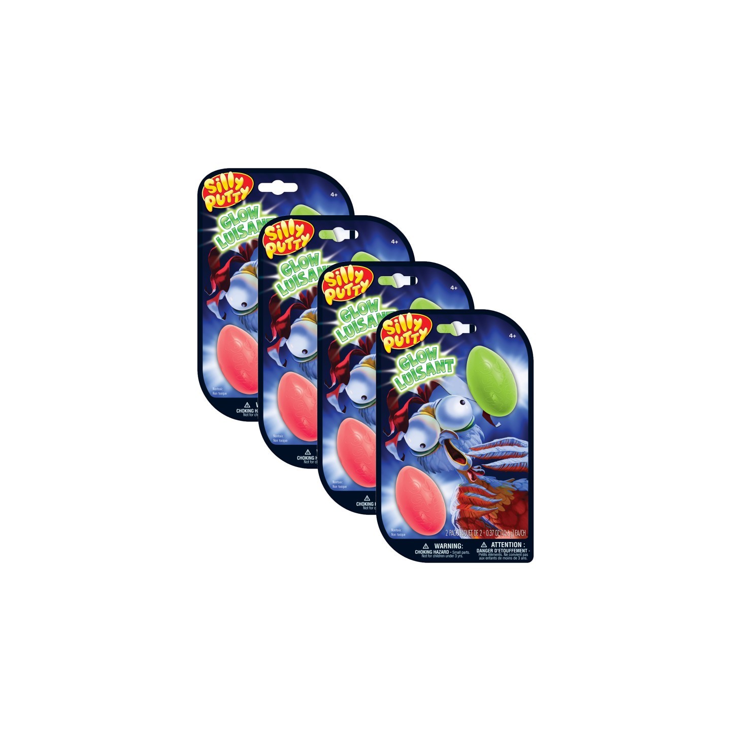 Crayola® Silly Putty Glow Eggs, Assorted, 2 Per Pack, 4 Packs