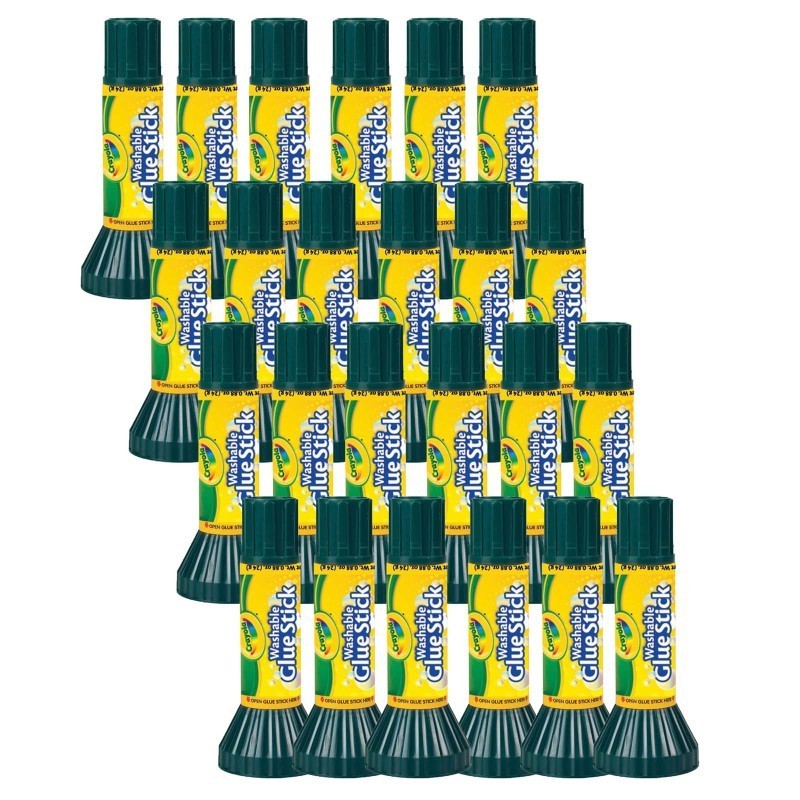 Crayola® Washable Glue Stick, .88 oz, Pack of 24