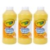 Crayola® Washable Finger Paint, Yellow, 16 oz, Pack of 3